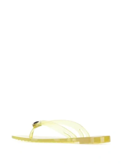 Shop Casadei Thong Strap Sandals In Yellow