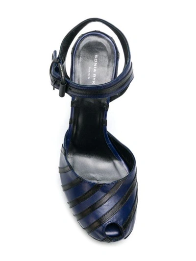 Shop Sonia Rykiel Striped Sandals - Blue