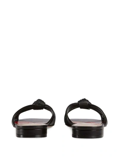 Shop Gucci Sandalo Slider In Black