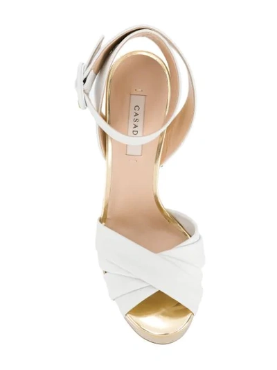 Shop Casadei Manu Sandals In White