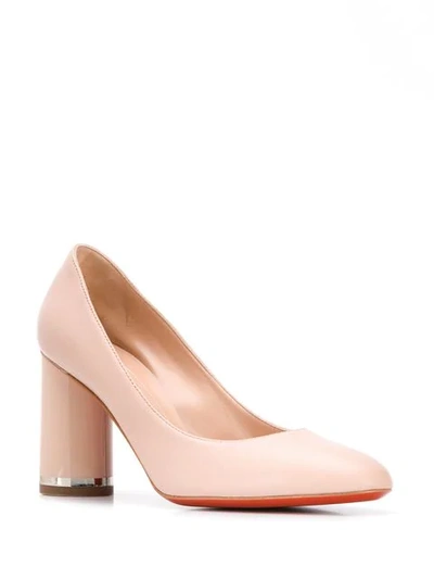 Shop Baldinini Block Heel Pumps In Neutrals