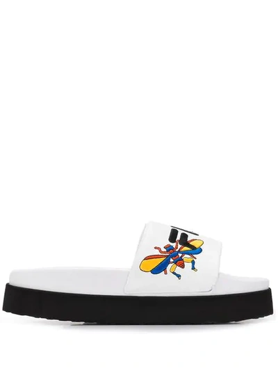 Shop Fila Morro Bay Slides - White