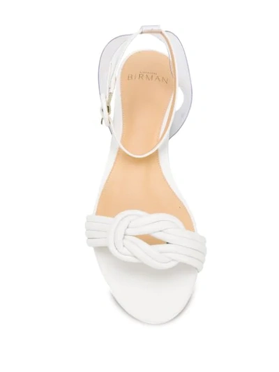 Shop Alexandre Birman Knot Detail Sandals In White