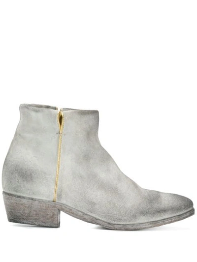 Shop Strategia Side Zip Ankle Boots In Grey