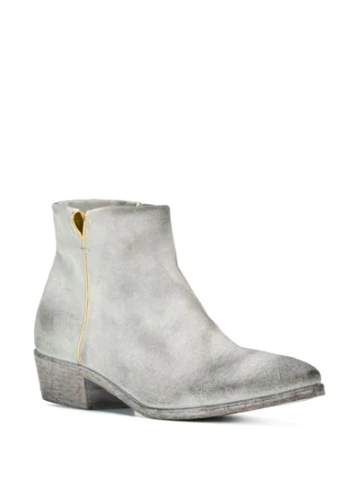 Shop Strategia Side Zip Ankle Boots In Grey