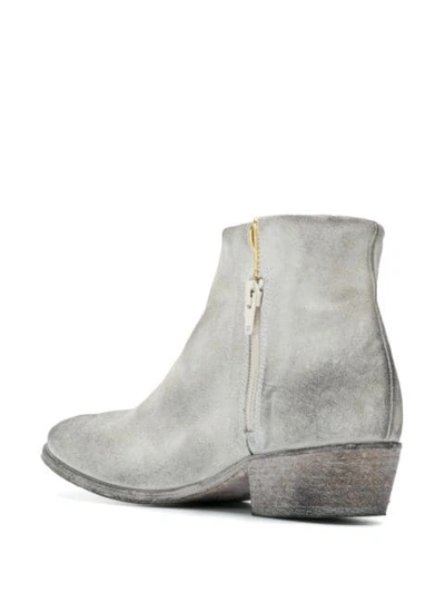 Shop Strategia Side Zip Ankle Boots In Grey