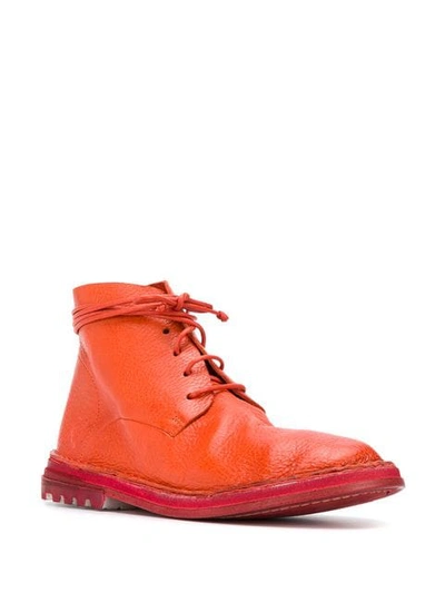 MARSÈLL 系带及踝靴 - 橘色
