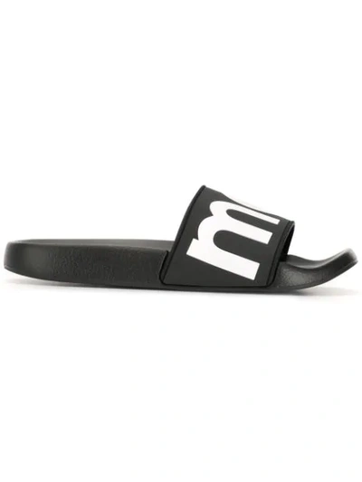 Shop Isabel Marant Logo Slides In Black