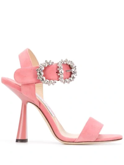 Shop Jimmy Choo Sereno 100 Sandals In Pink