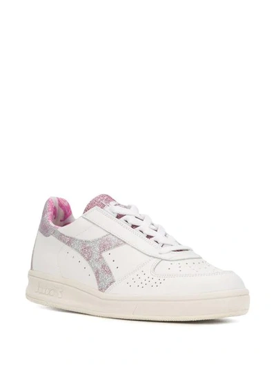 DIADORA GLITTER LACE-UP SNEAKERS - 白色