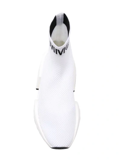Shop Mm6 Maison Margiela Sock-style Sneakers In White