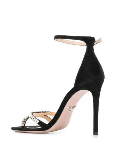 Shop Prada Verzierte Stiletto-sandalen - Schwarz In Black