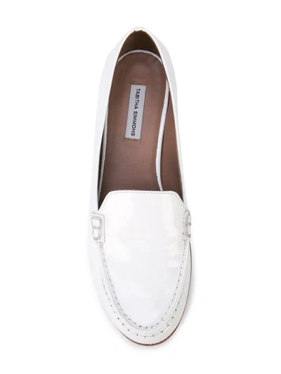 Shop Tabitha Simmons Blakie Loafers In White