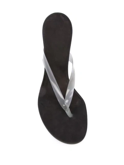 Shop Yeezy Perspex Thong Sandals In Grey