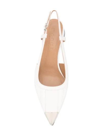 Shop Marni Sling-back Pointed Pumps In White