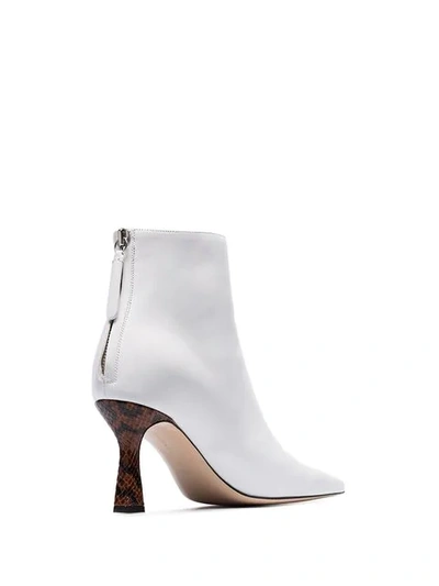 Shop Wandler Lina 75mm Ankle Boots In White