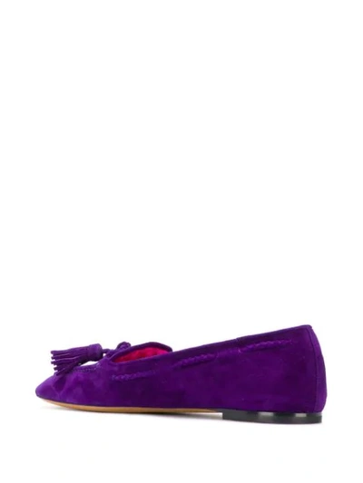 Shop Etro Tassel Detail Slippers - Purple