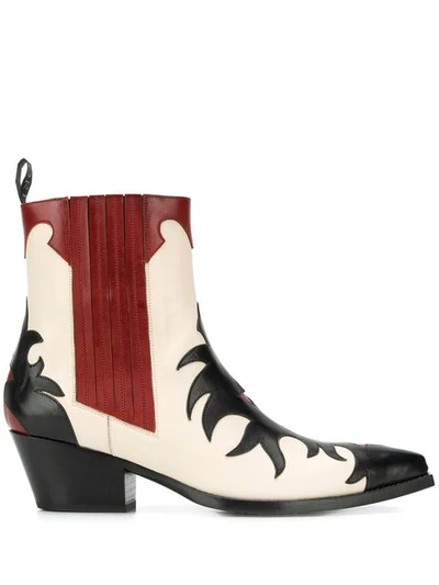 Shop Sartore Murano Ankle Boots In White