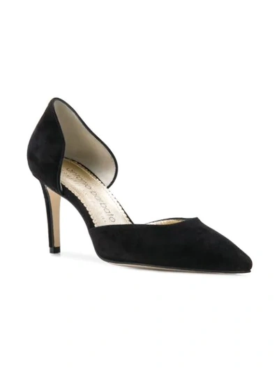 Shop Antonio Barbato Cut Out Side Pumps In Black