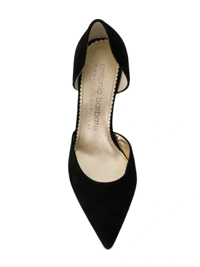 Shop Antonio Barbato Cut Out Side Pumps In Black