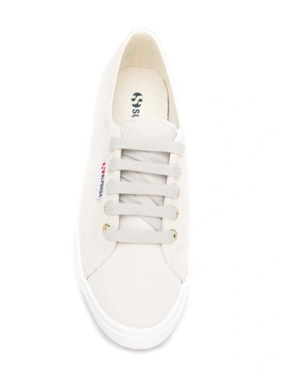 Shop Superga 2730 Platform Sneakers In Neutrals