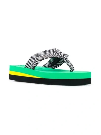 Shop Proenza Schouler Platform Sole Flip In 508/999 + Micro Green/yellow/black