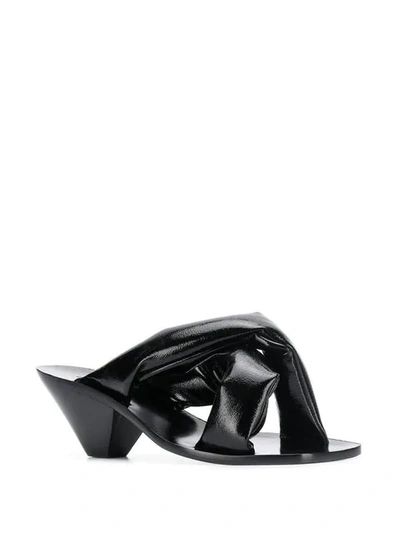 Shop Lemaire Crossover Strap Mules - Black