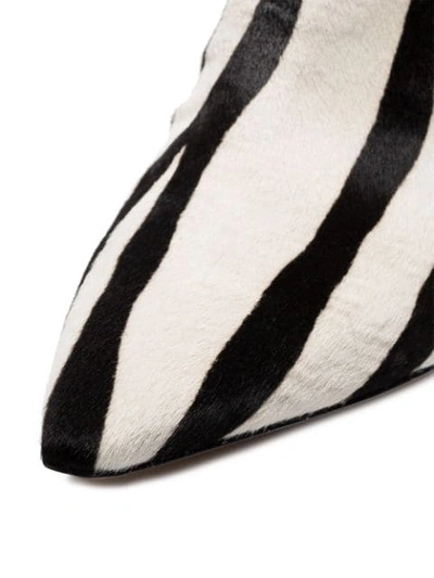 Shop Wandler Lina 75mm Zebra Print Ankle Boots In White