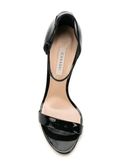 Shop Casadei Ankle Strap Stiletto Sandals In Black