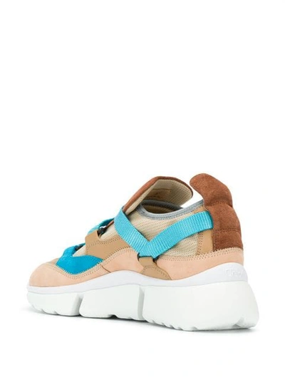 Shop Chloé Sonnie Soft Lo-top Sneakers In Neutrals