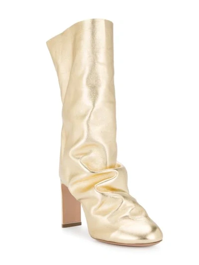 Shop Nicholas Kirkwood Stiletto Heel Boots In Gold