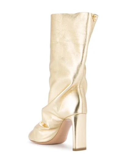 Shop Nicholas Kirkwood Stiletto Heel Boots In Gold