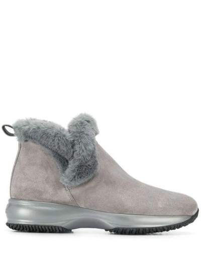 Shop Hogan Interactive Ankle Boots In Grey