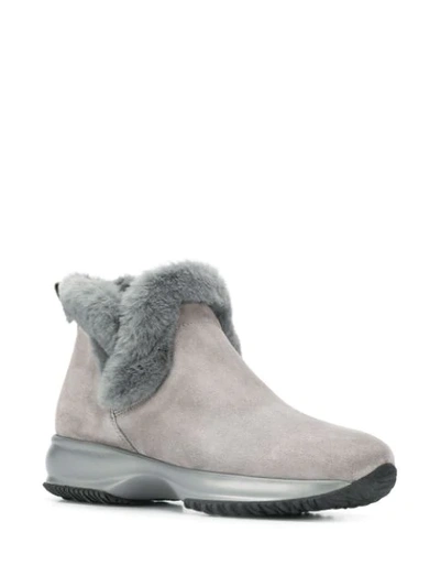 Shop Hogan Interactive Ankle Boots In Grey