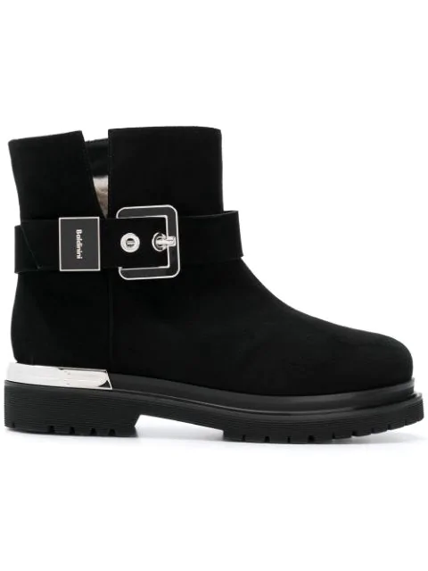 silver buckle boots