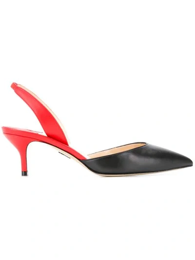 Shop Paul Andrew Classic Sing Back Pump In Red
