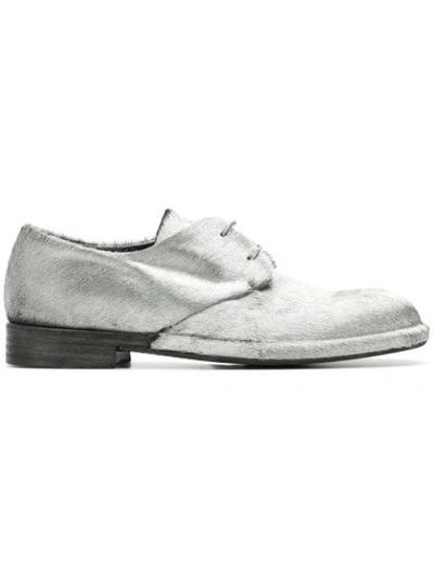 DEL CARLO FURRY LACE-UP SHOES - 金属色