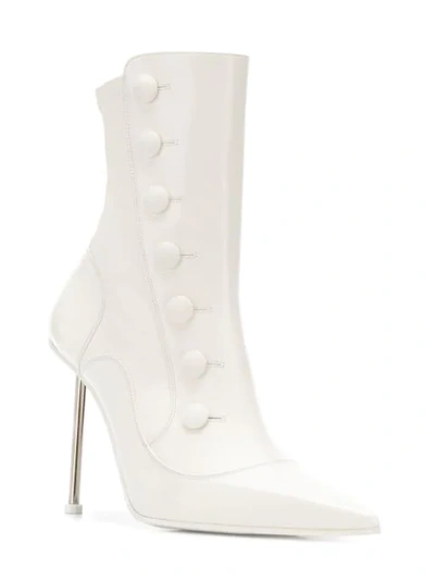 Shop Alexander Mcqueen Victorian Boots In White