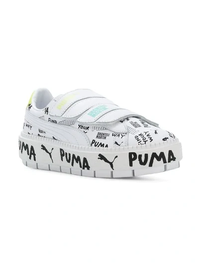 Shop Puma Low Top Leather Trainers In White