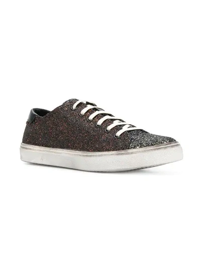 Shop Saint Laurent Bedford Glitter Sneakers In 3146 -g.l Ve /g Bo/ne/g Ne