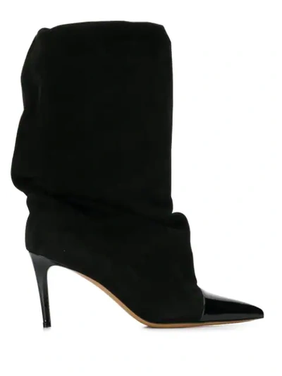 Shop Alexandre Vauthier Laura Slouch Boots In Black