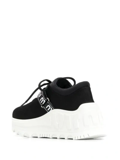 Shop Miu Miu Miu Run Sneakers In F0002 Black