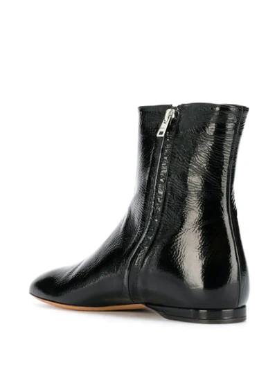 Shop Marni Flat Ankle Boots In Black