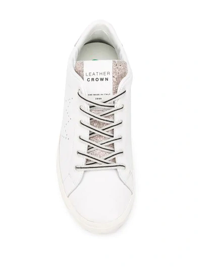 Shop Leather Crown Classic Lo-top Sneakers In White