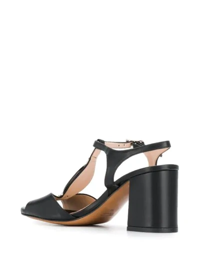 Shop Albano Oval Disc Sandals In Black