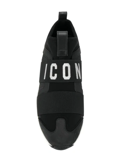 Shop Dsquared2 Icon Runner Sneakers In Black