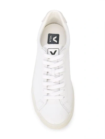 Shop Veja Lace-up Sneakers In White