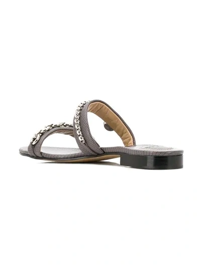 Shop Chloé Victoria Sandals In Grey