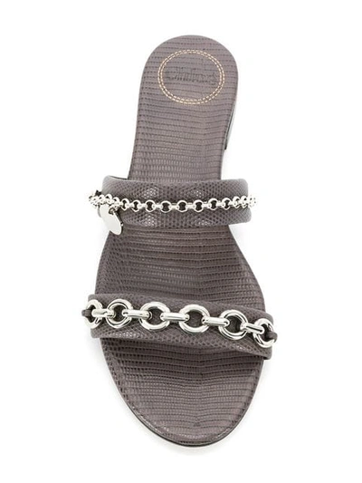 Shop Chloé Victoria Sandals In Grey