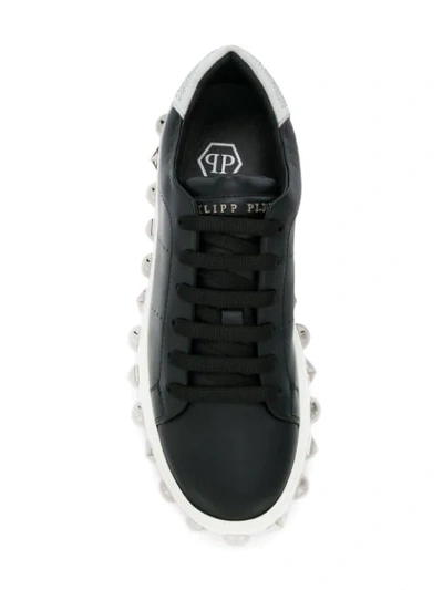 Shop Philipp Plein Studded Sneakers - Black